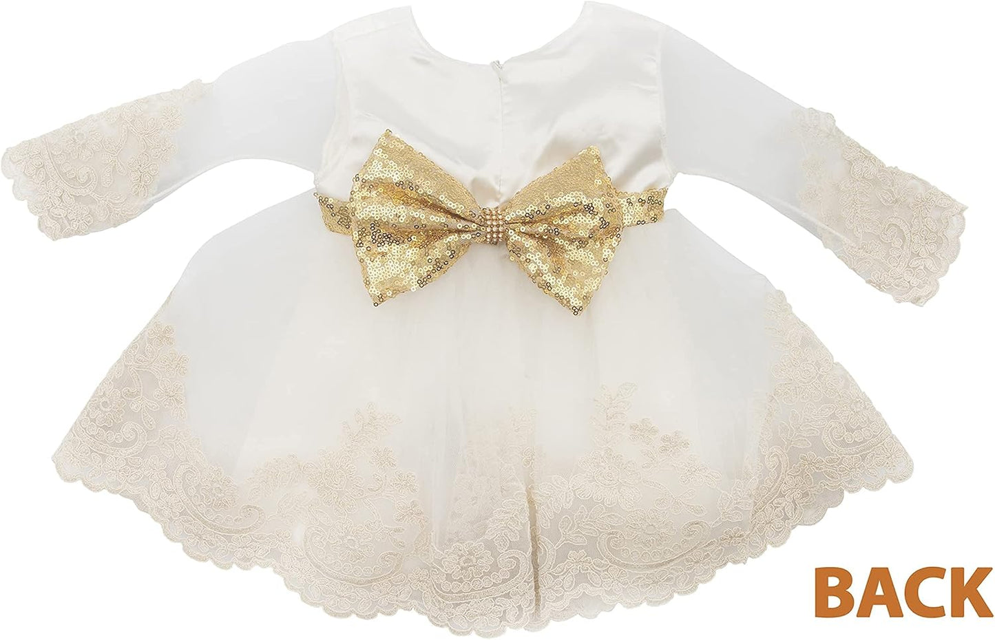 Newborn Baby Girl Lace Dress Set, 4Pc Outfit for Special Occassions