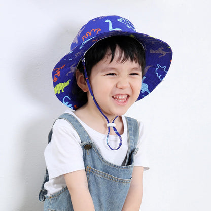 UPF 50+ Sun Protection Sun Hats Wide Brim Beach Bucket Hats for Baby Boys Girls Cute Toddler Hats